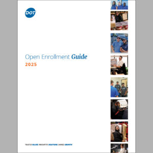 The front cover of the English Open Enrollment Guidebook.