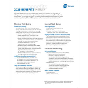 2025 Canada Benefits-in-Brief Guide Flyer