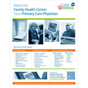 Make the FHC Your PCP – Service Overview Flyer