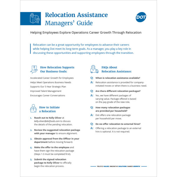 Relocation Assistance Managers' Guide Flyer