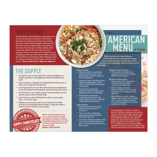 Brochure | Savor Imports Supply & Demand Brochure - Image 2