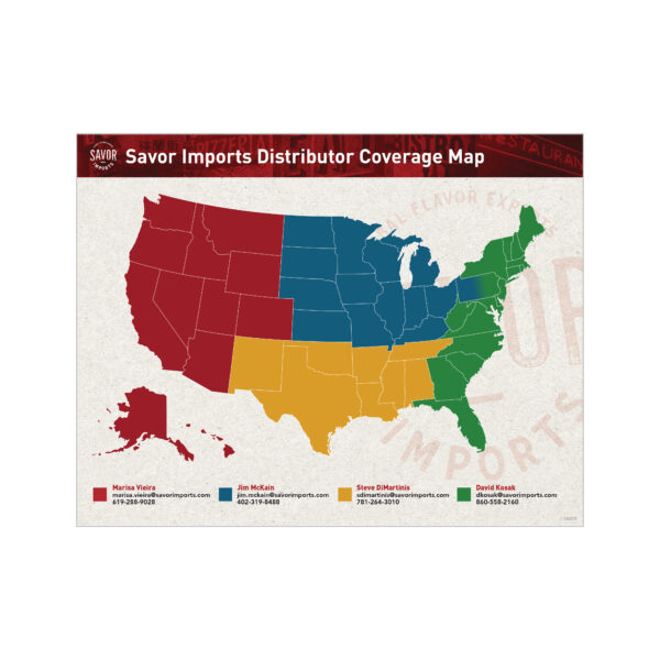 Map  |  Savor Imports Regional Territory Maps - Image 3